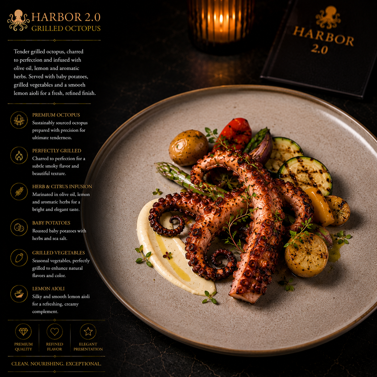 Whole Grilled Octopus