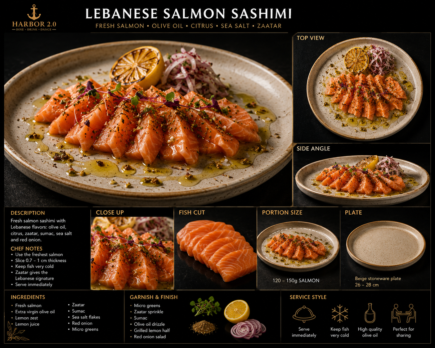 Lebanese Salmon Sashimi